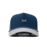 Melin Hydro Odysea Rope Seaport snapback in Steel Blue/White, front view