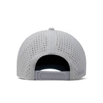 Melin Hydro Odysea Rope Seaport snapback in Steel Blue/White, back view with snapback closure