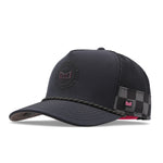 Melin Hydro Odysea Rope MPH Garage snapback in black, three-quarter front view