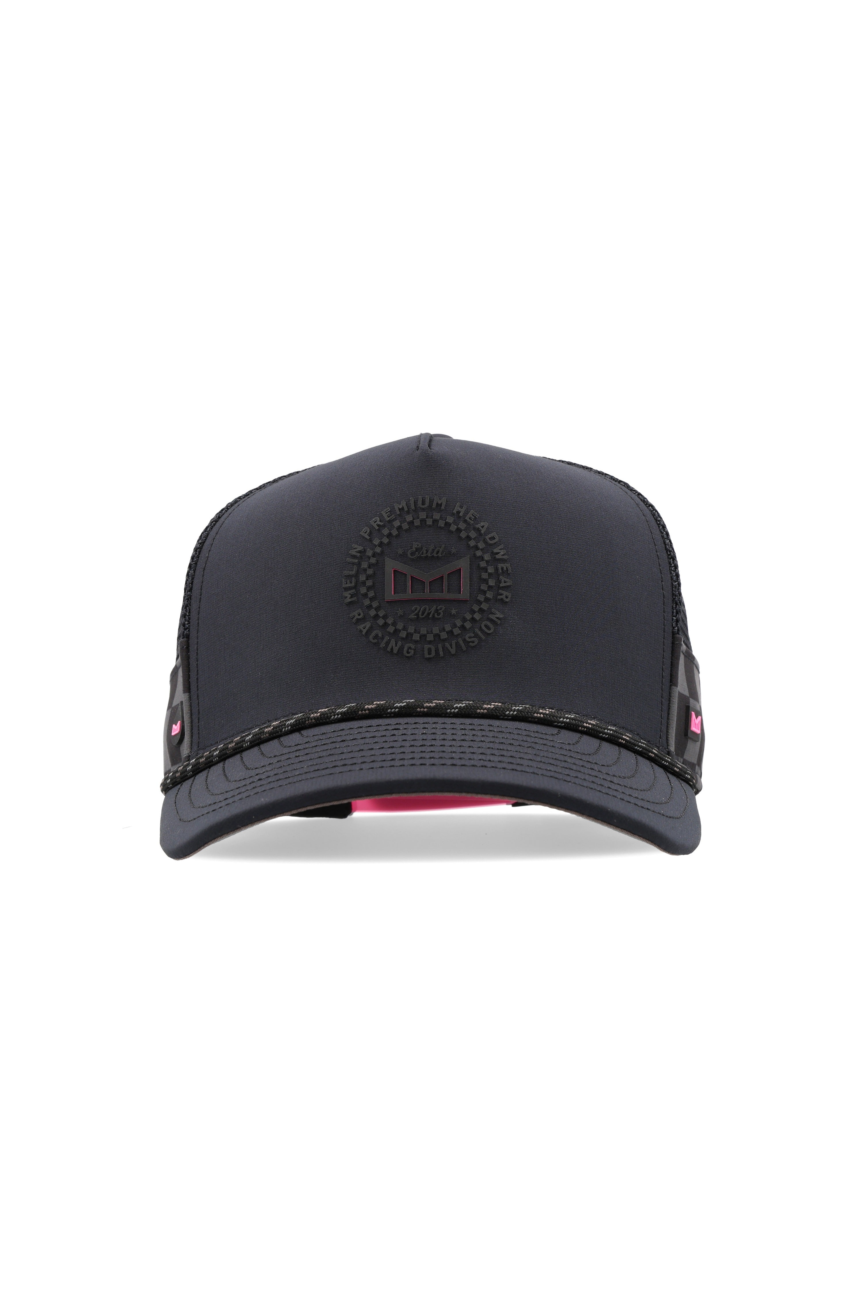 Melin Hydro Odysea Rope MPH Garage snapback in black, front view