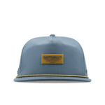 melin Hydro Coronado Brick snapback hat in Blue Stone Gum - side view
