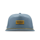 melin Hydro Coronado Brick snapback hat in Blue Stone Gum - side view