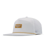 melin Hydro Coronado Brick snapback hat in White Gum - front view