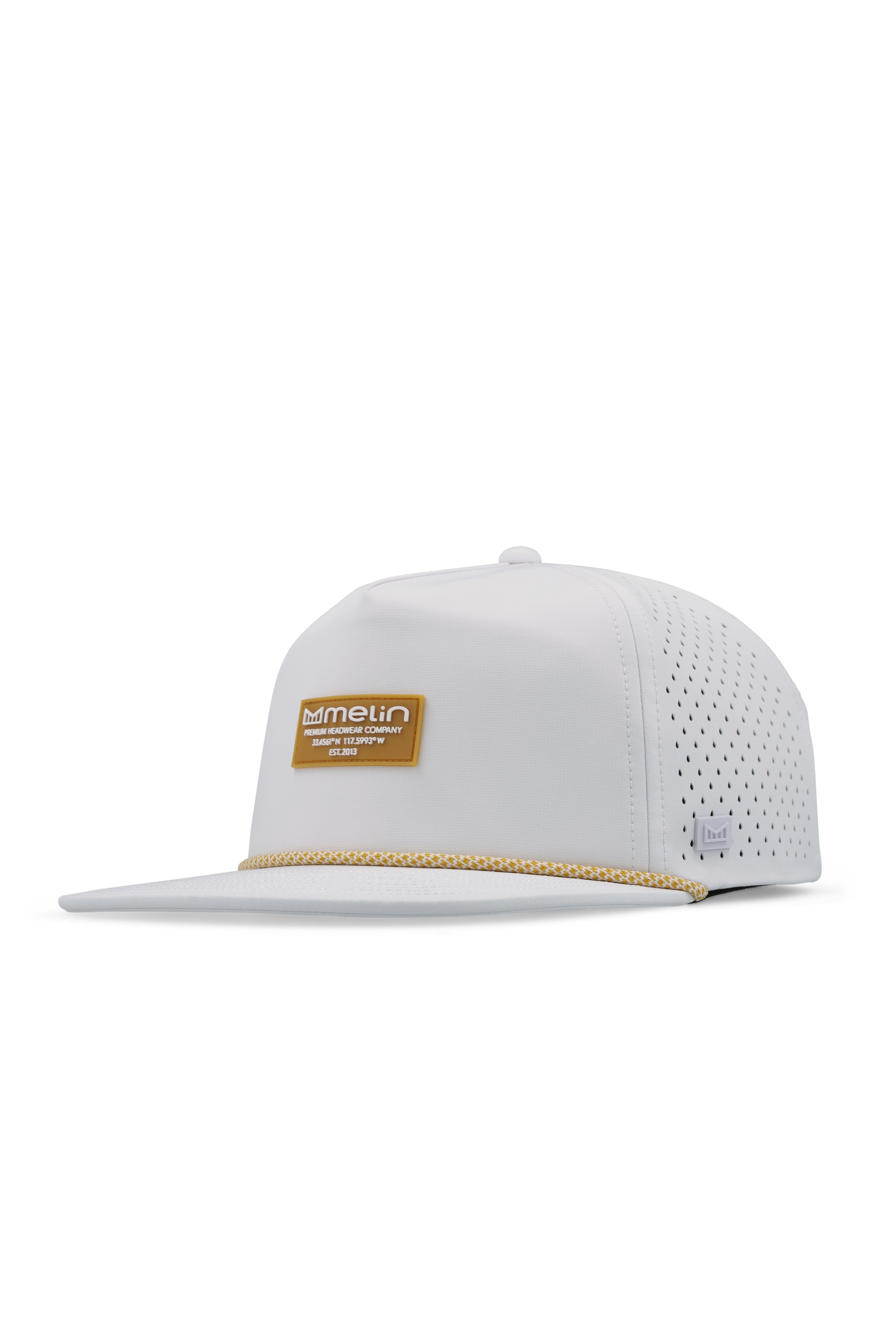 melin Hydro Coronado Brick snapback hat in White Gum - front view