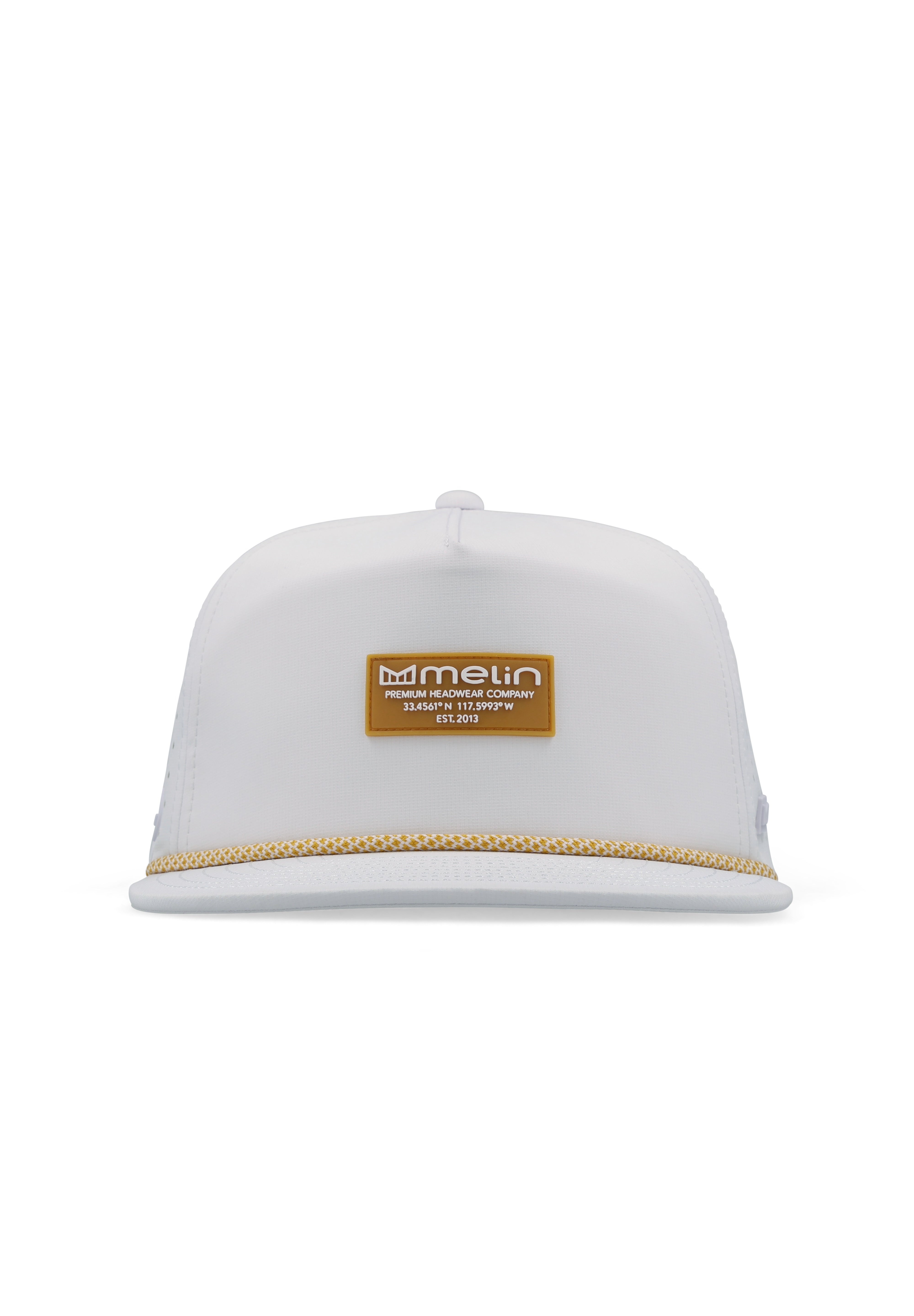 melin Hydro Coronado Brick snapback hat in White Gum - side view