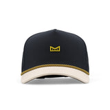 Melin Hydro Odysea Rope snapback in Yellow Jacket, front view