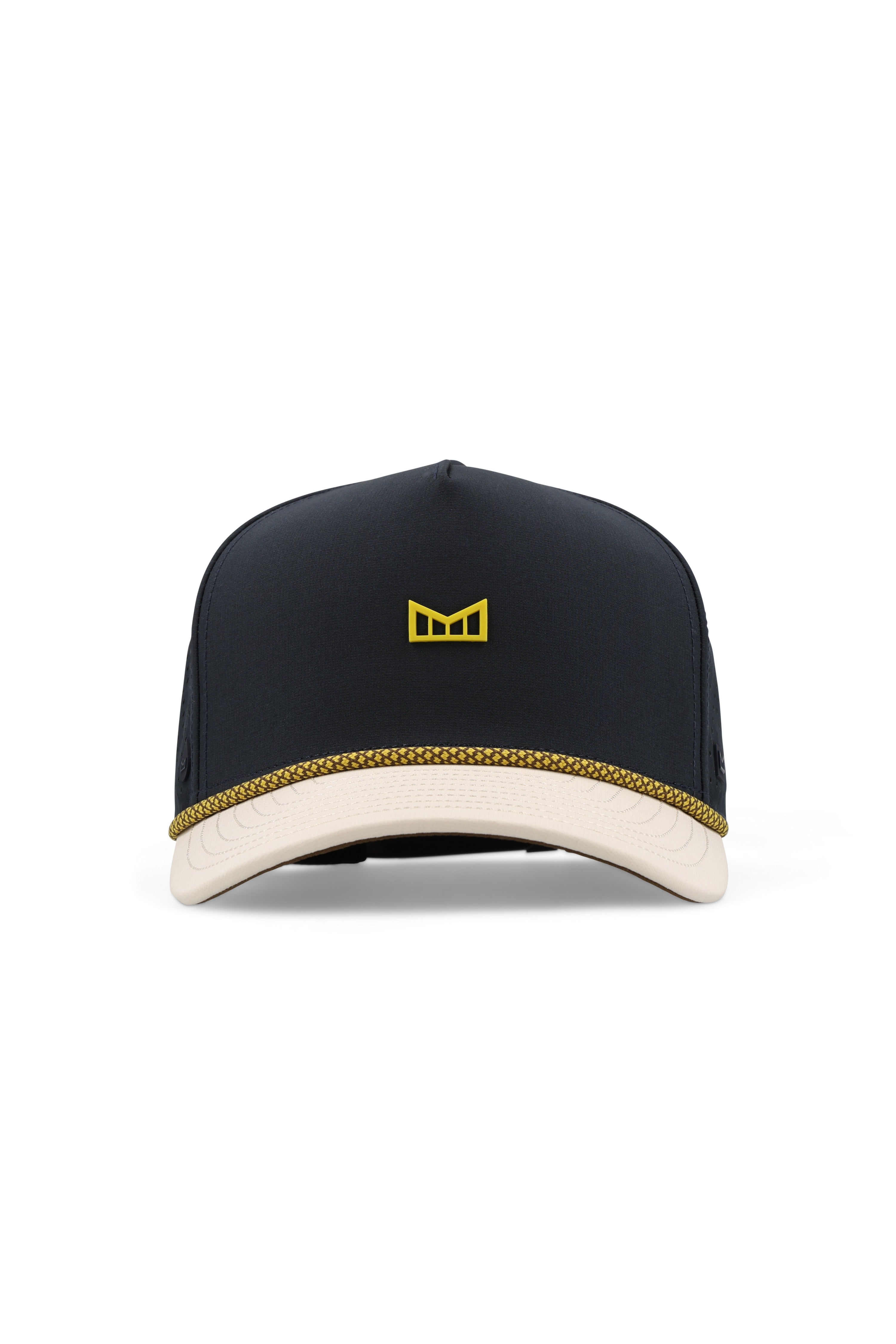 Melin Hydro Odysea Rope snapback in Yellow Jacket, front view