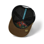 Melin Hydro Odysea Rope snapback in Yellow Jacket, interior lining and undervisor detail