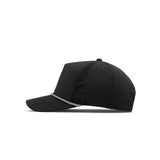 Melin Odysea Rope Links Hydro MagnaLink golf hat in black, side view