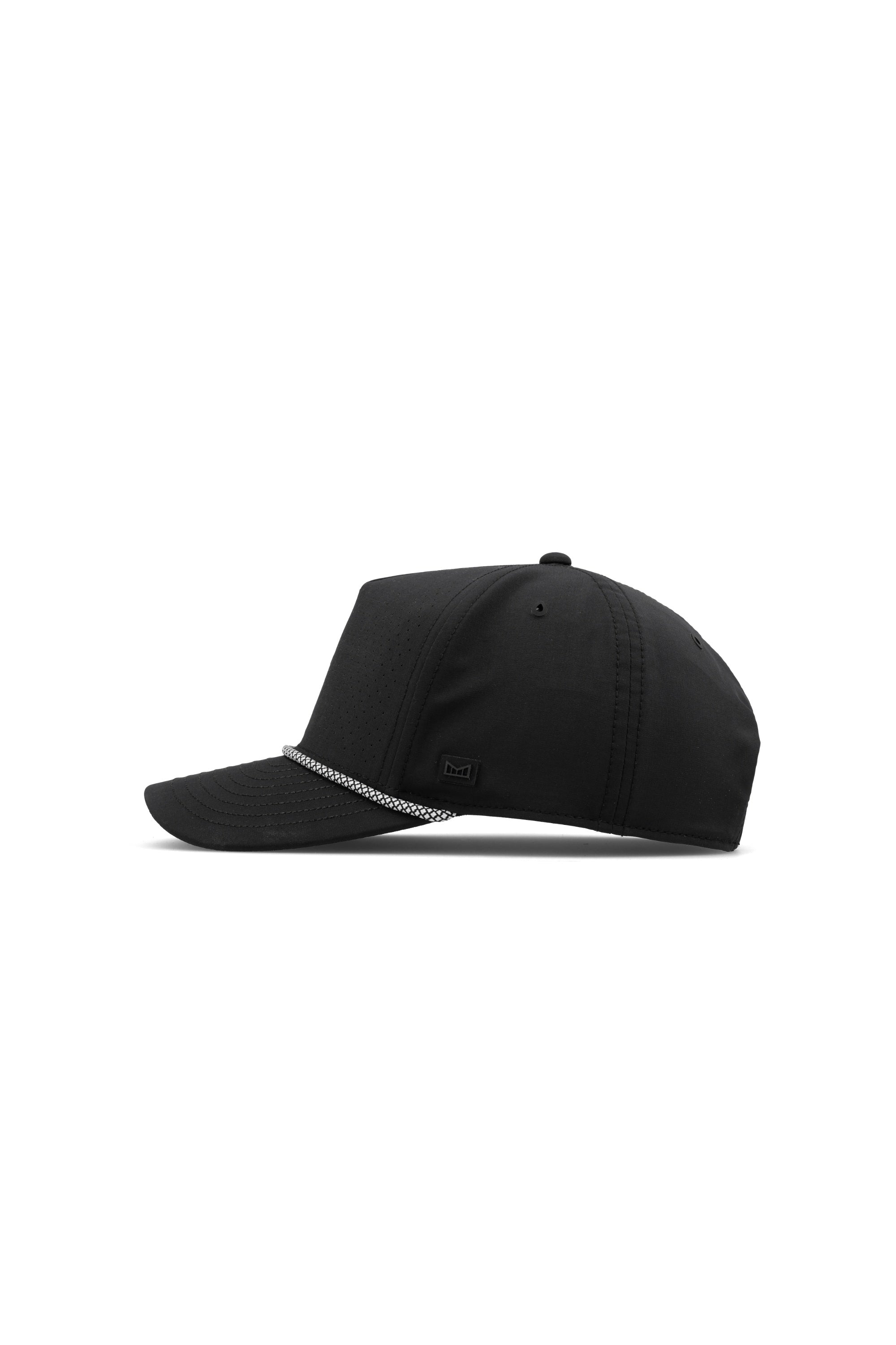 Melin Odysea Rope Links Hydro MagnaLink golf hat in black, side view