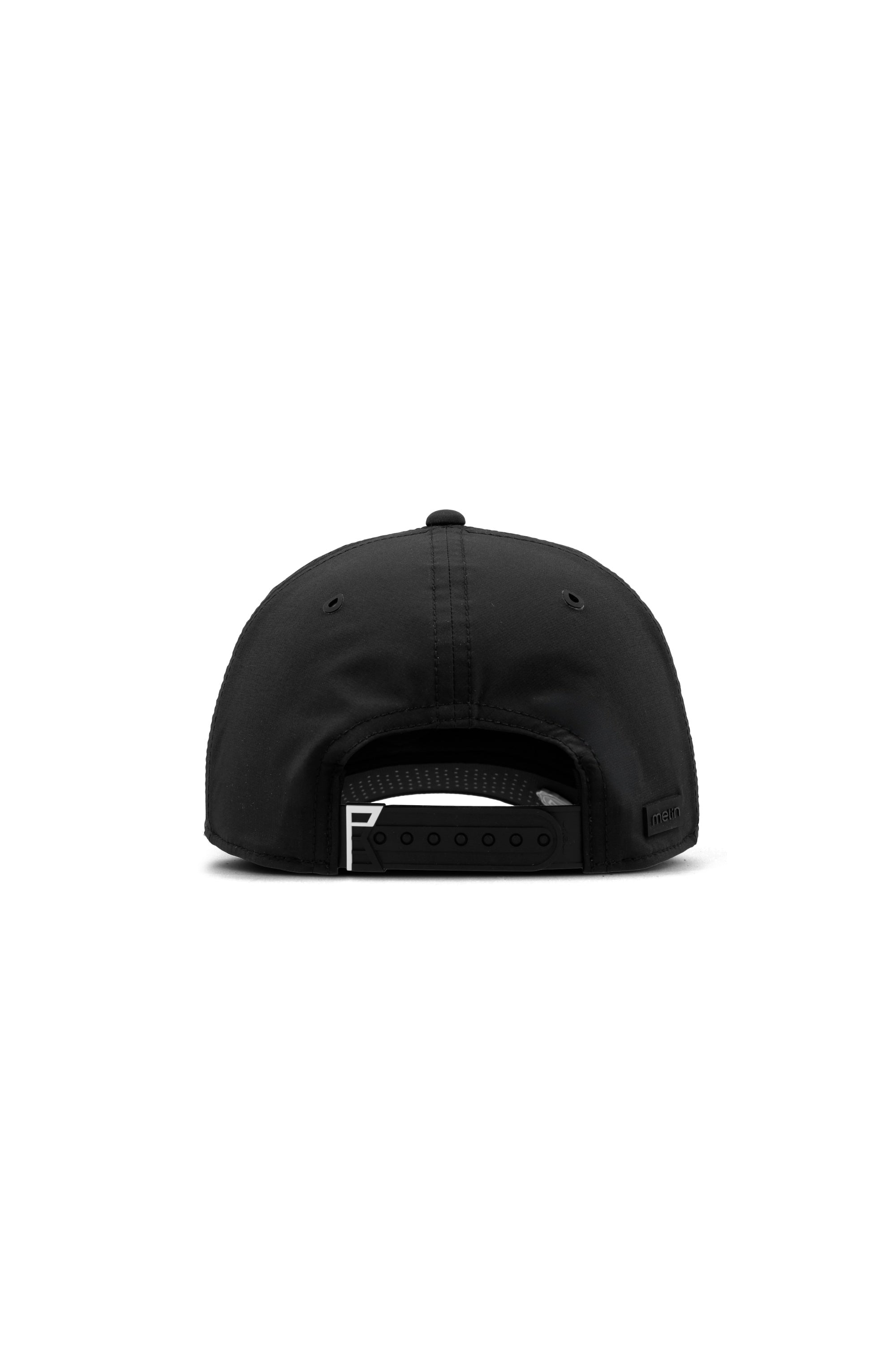 Melin Odysea Rope Links Hydro MagnaLink golf hat in black, back view