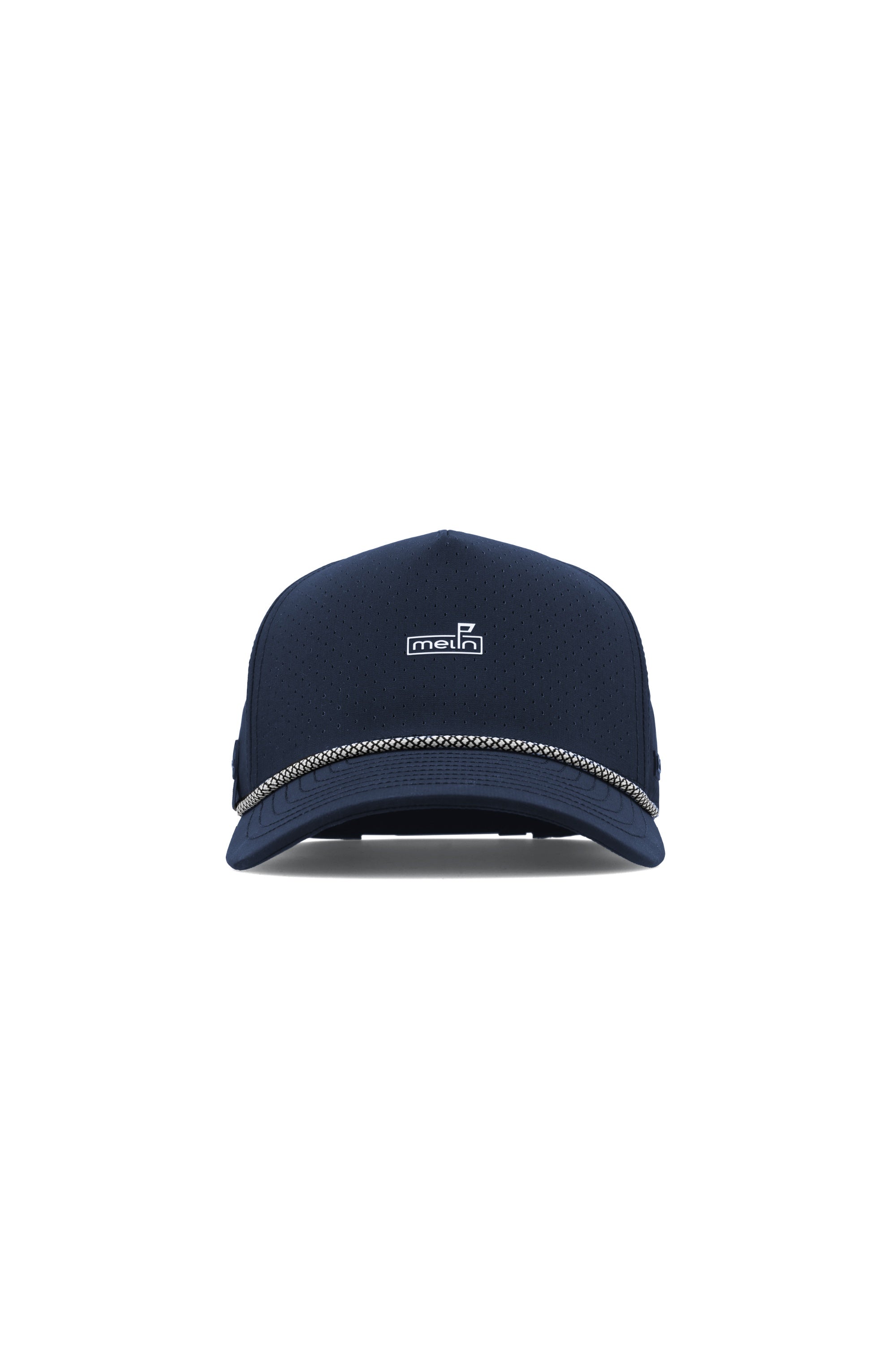 Melin Odysea Rope Links Hydro MagnaLink golf hat in navy, front view
