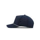 Melin Odysea Rope Links Hydro MagnaLink golf hat in navy, side view