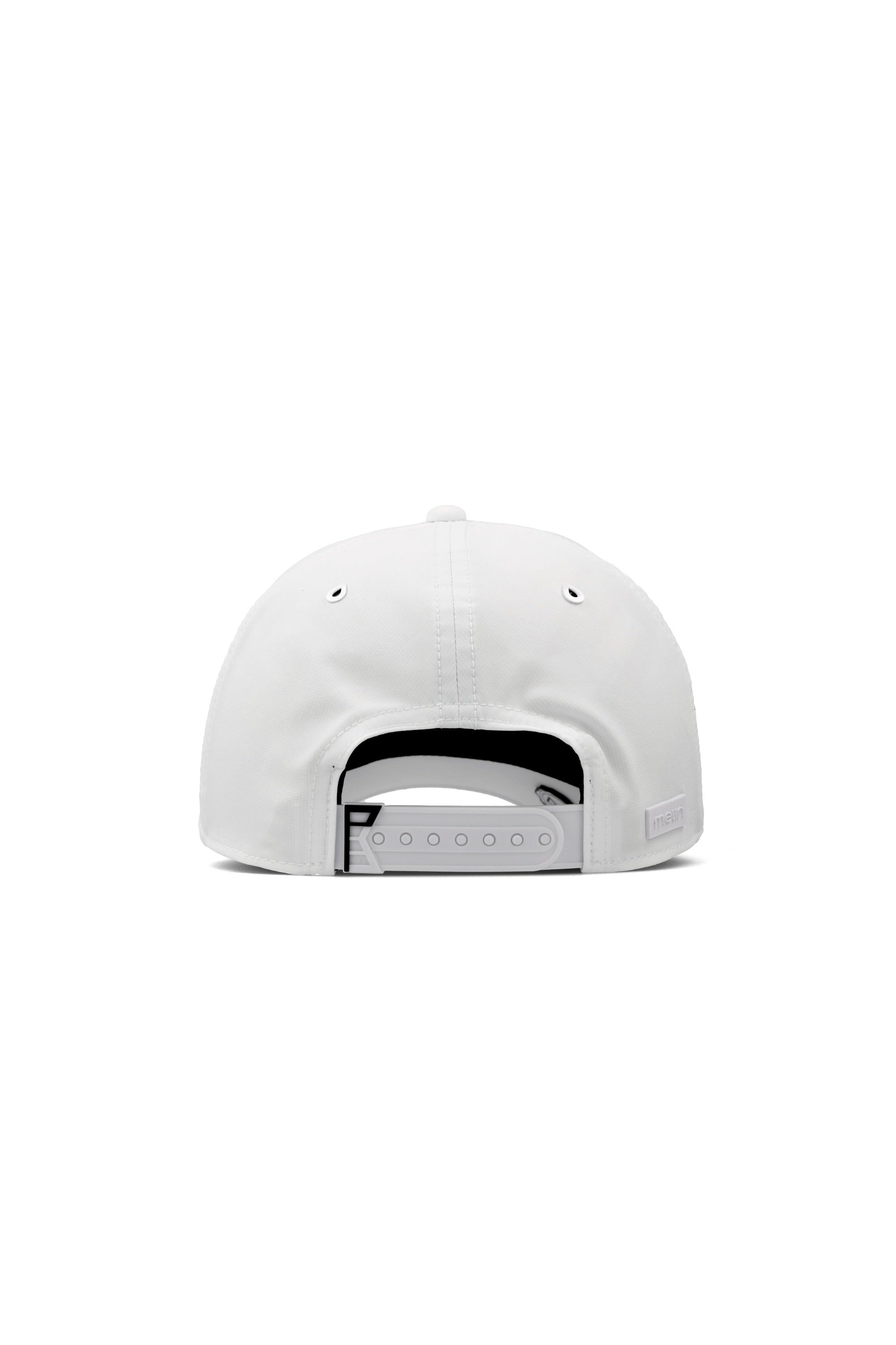 Melin Odysea Rope Links Hydro MagnaLink golf hat in white, back view