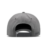 Melin Hydro Compass Links w/MagnaLink hat in Grey, back view with snapback closure