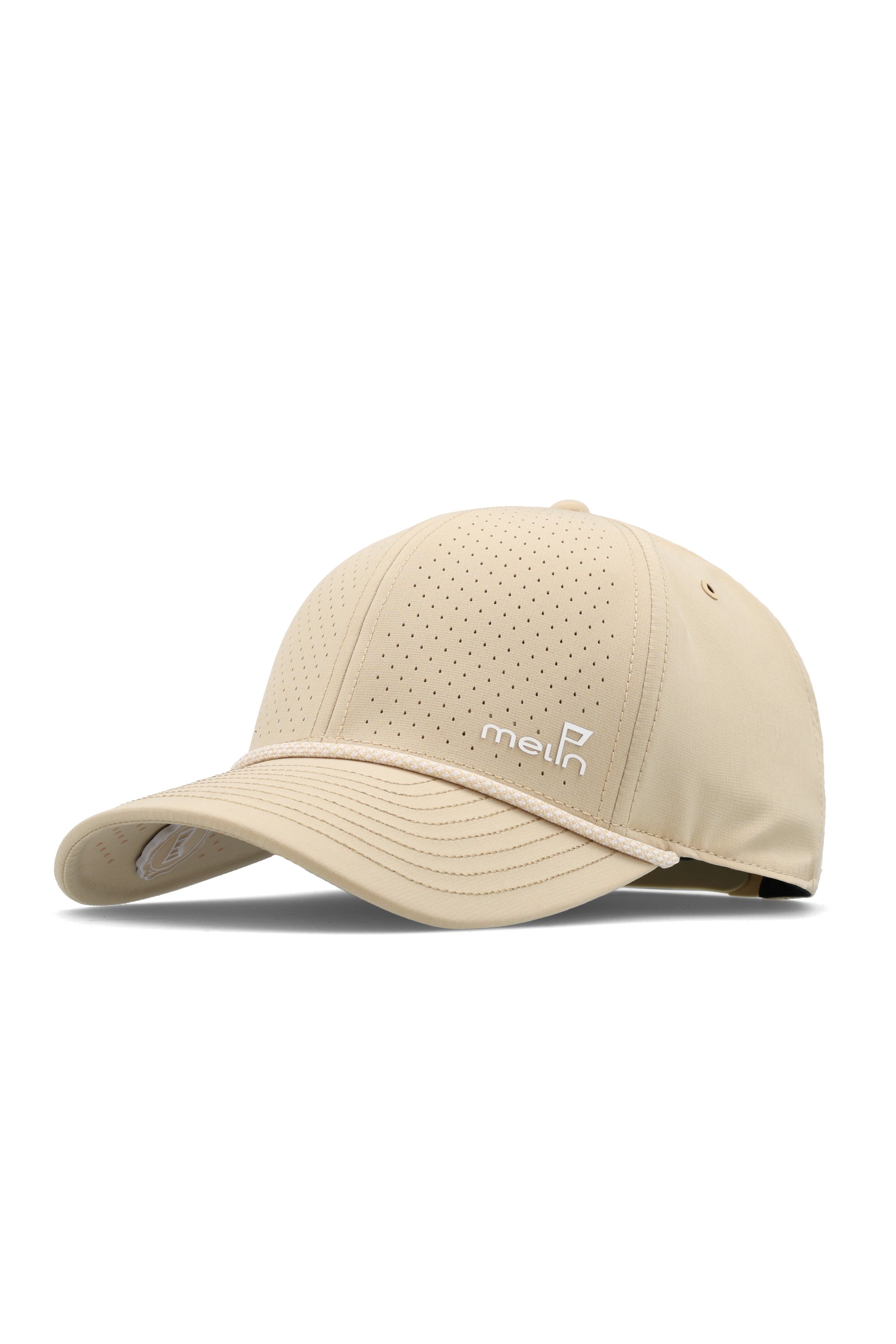 Melin Hydro Compass Links w/MagnaLink hat in Khaki, side view