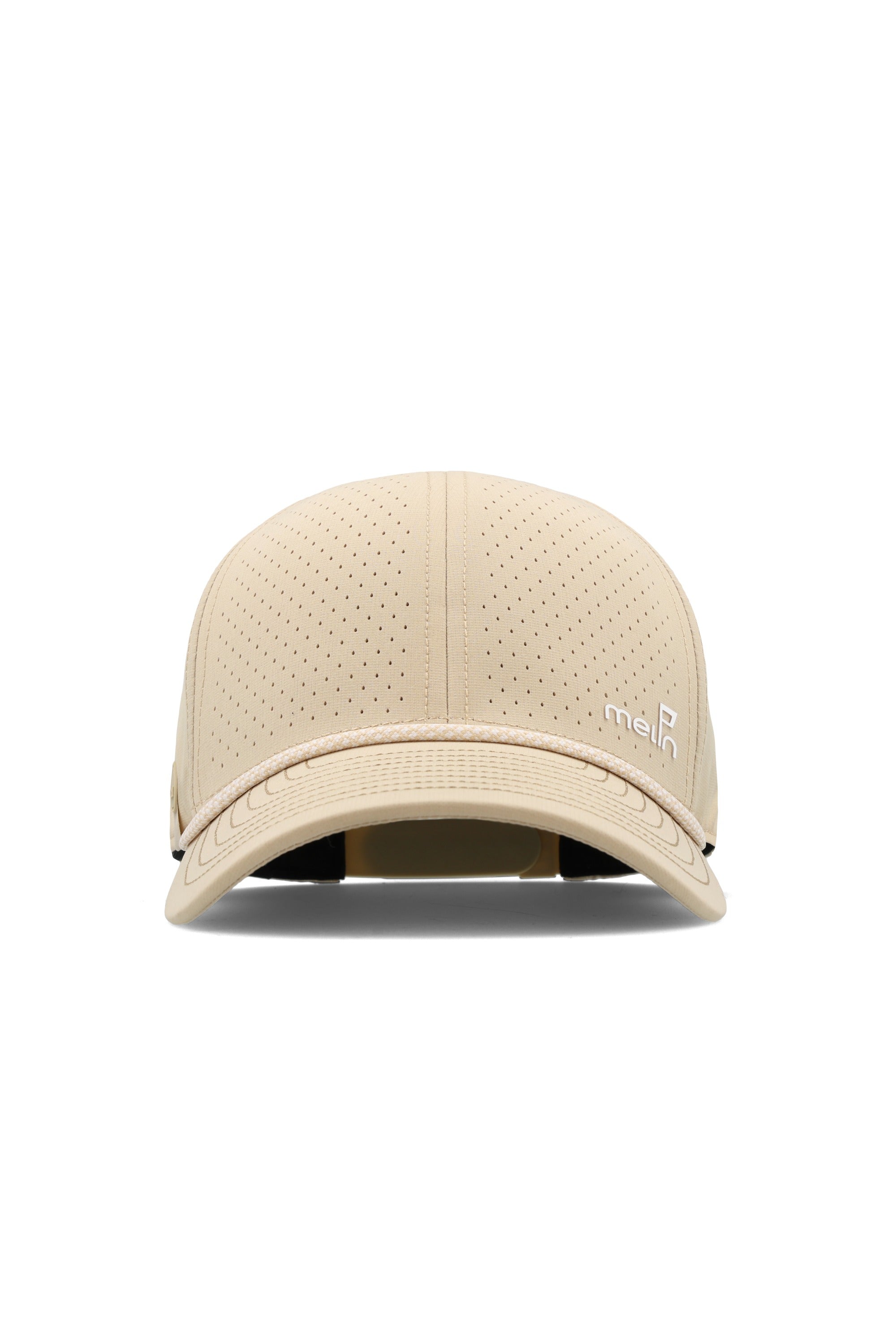 Melin Hydro Compass Links w/MagnaLink hat in Khaki, front view