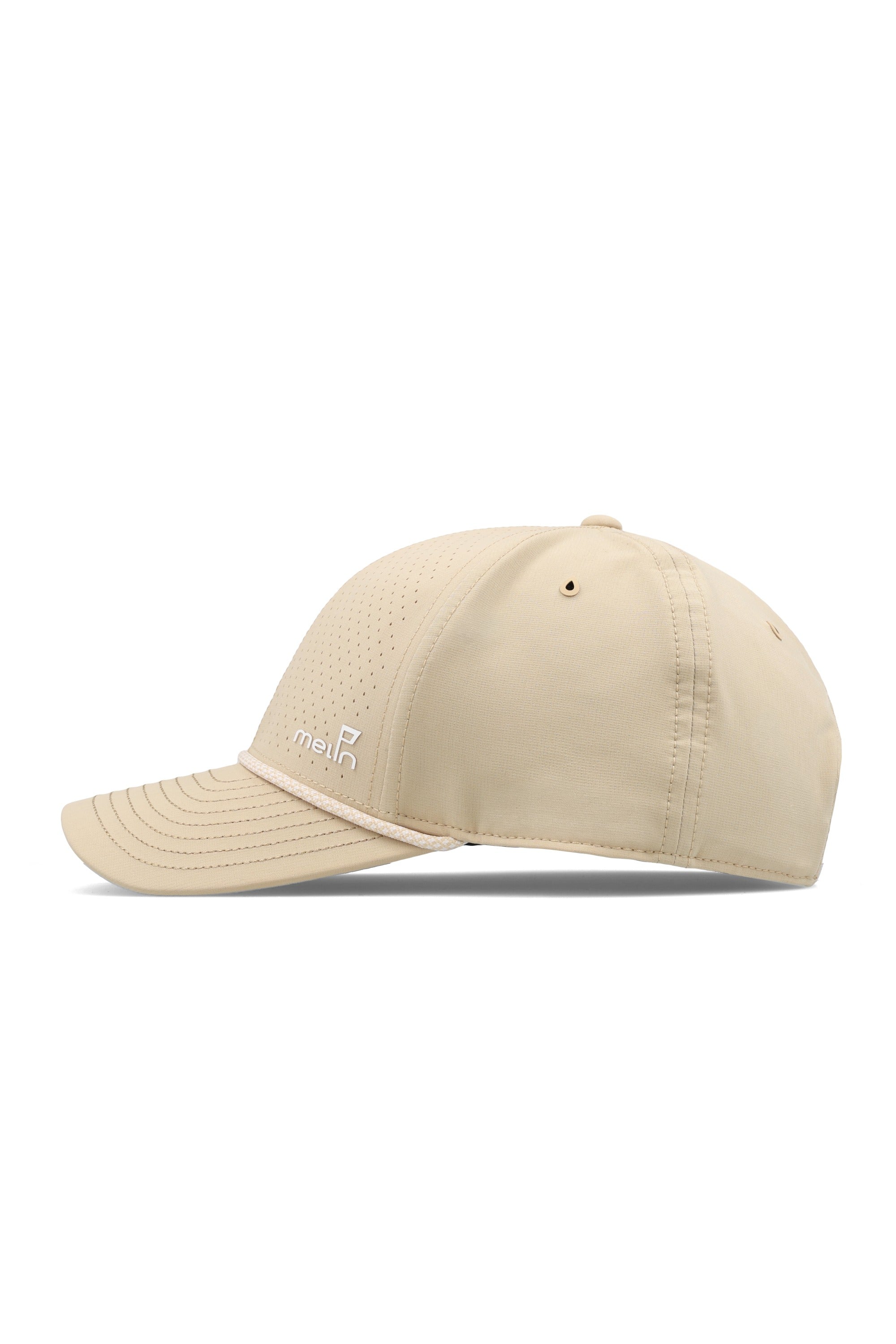 Melin Hydro Compass Links w/MagnaLink hat in Khaki, angled view