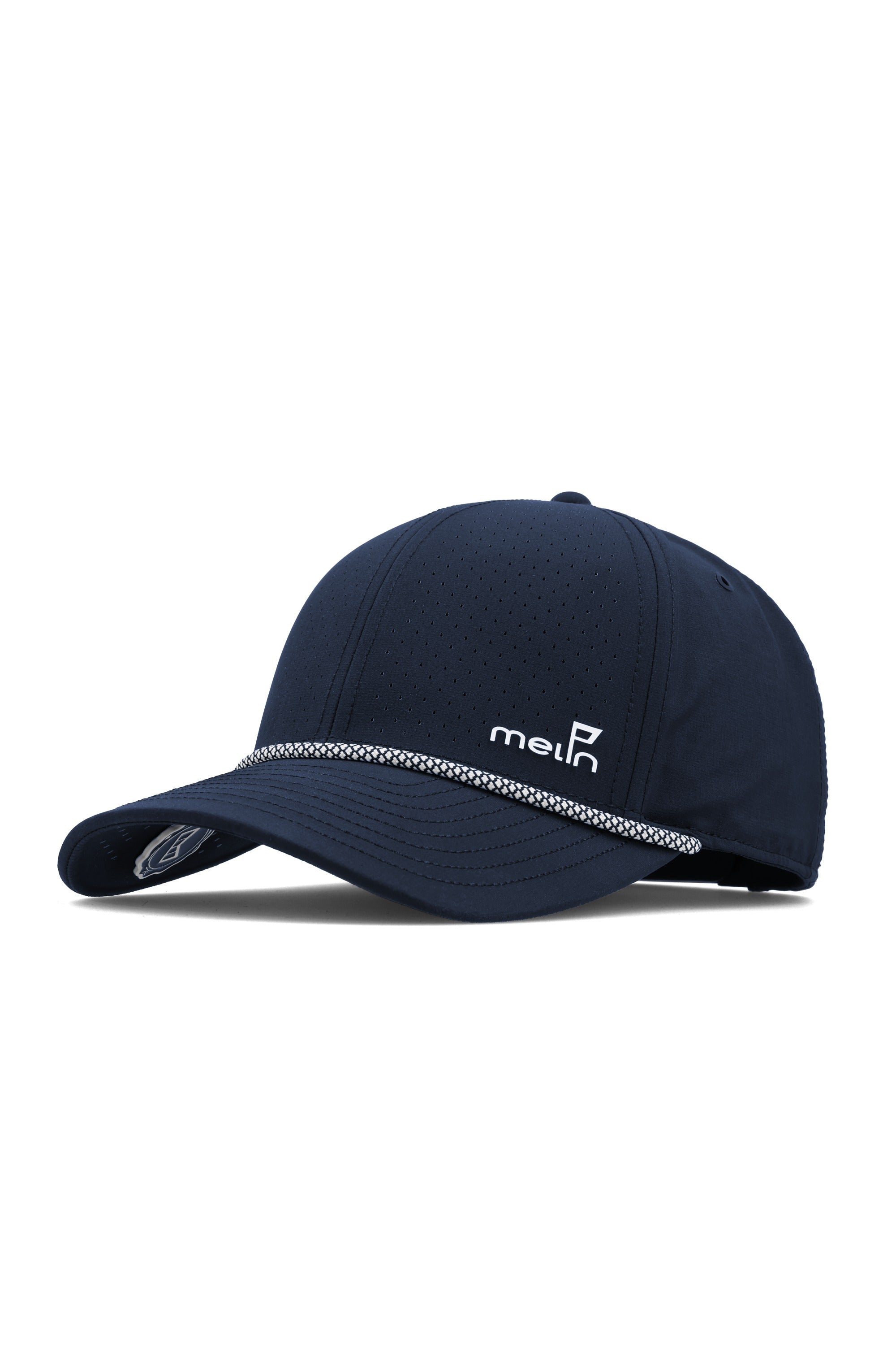 Melin Hydro Compass Links w/MagnaLink hat in Navy, side view