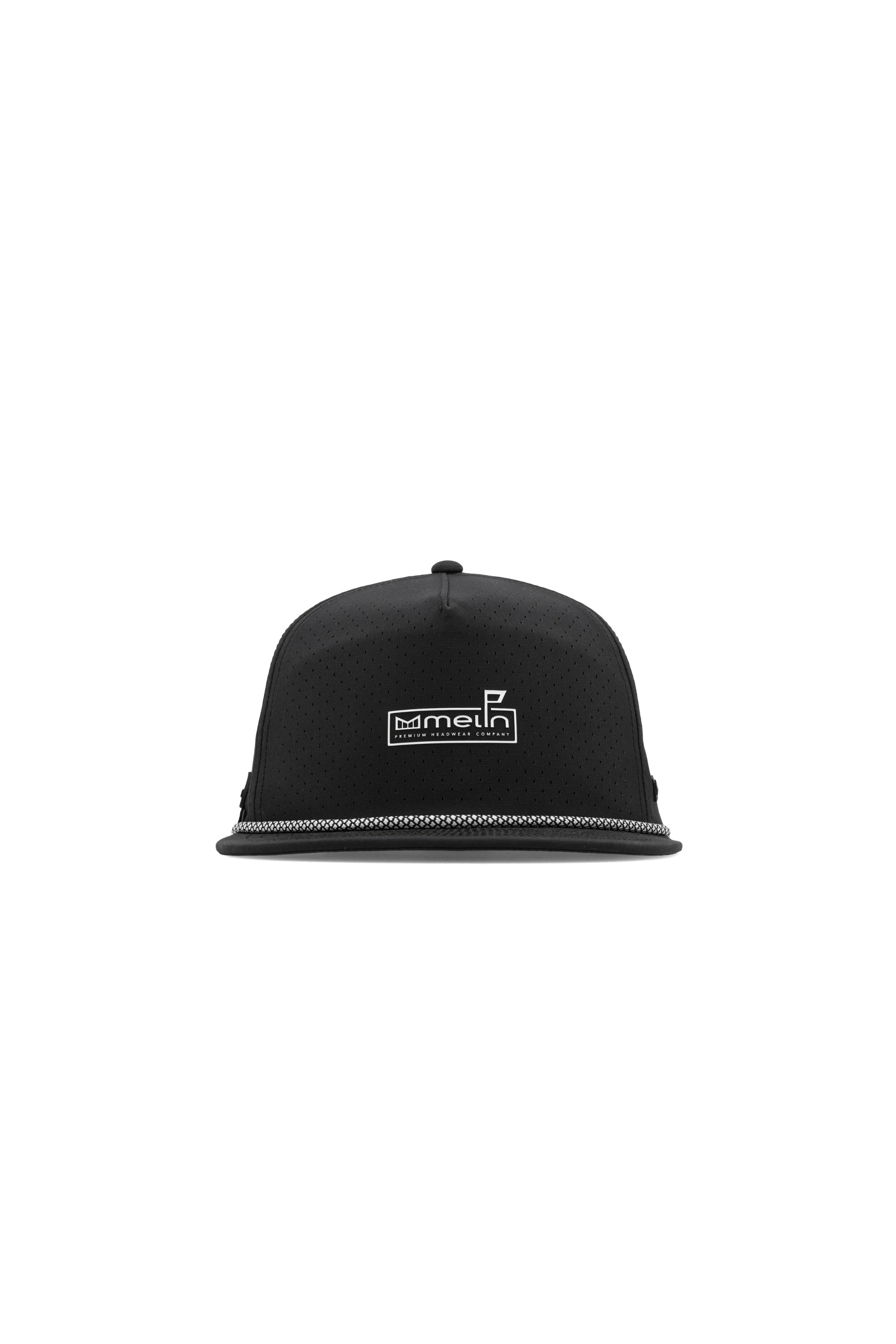 Melin Coronado Links Hydro MagnaLink golf cap in black, front view