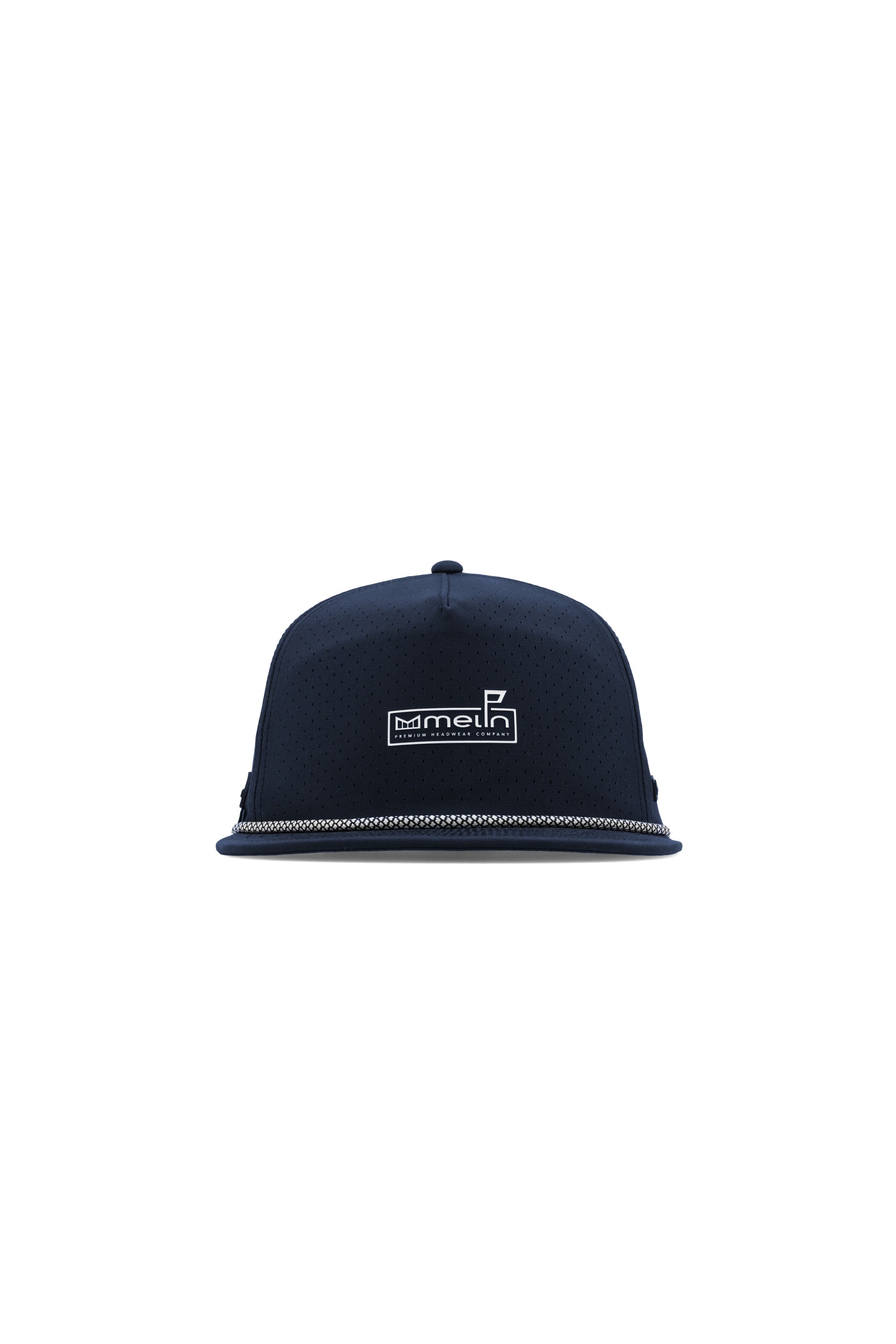 Melin Coronado Links Hydro MagnaLink golf cap in navy, front view