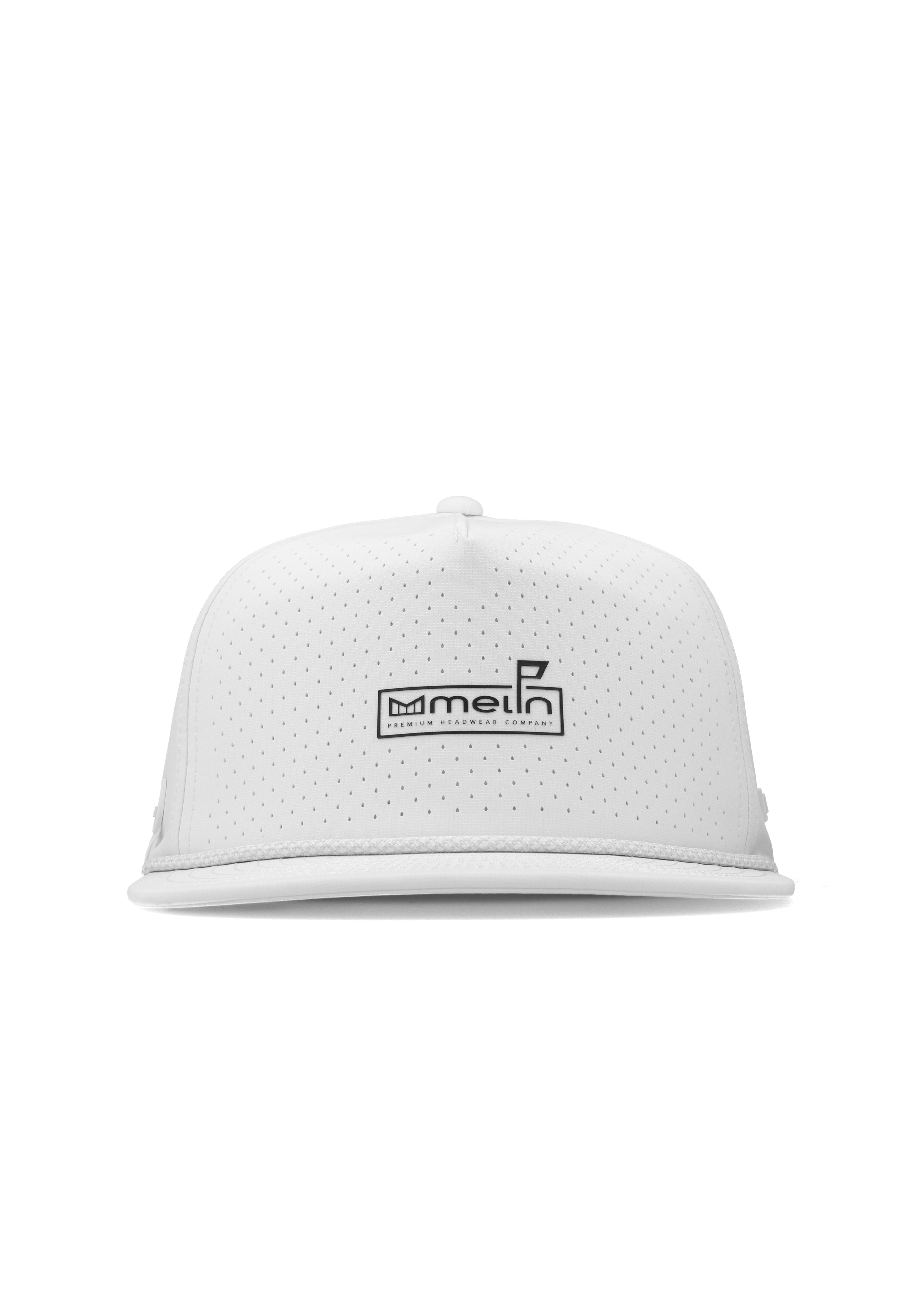 melin Hydro Coronado Links snapback hat in White - side view