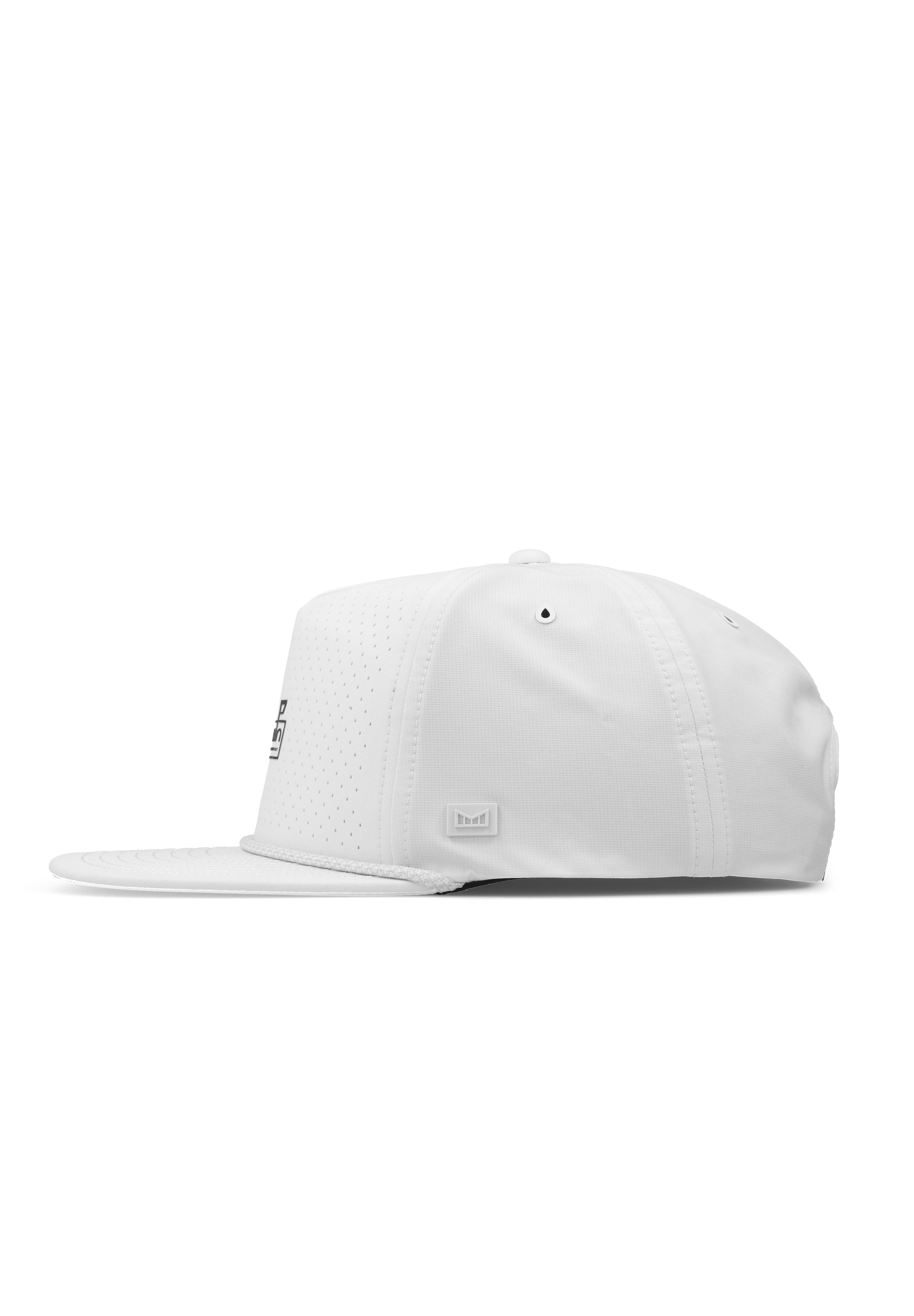 melin Hydro Coronado Links snapback hat in White - back view