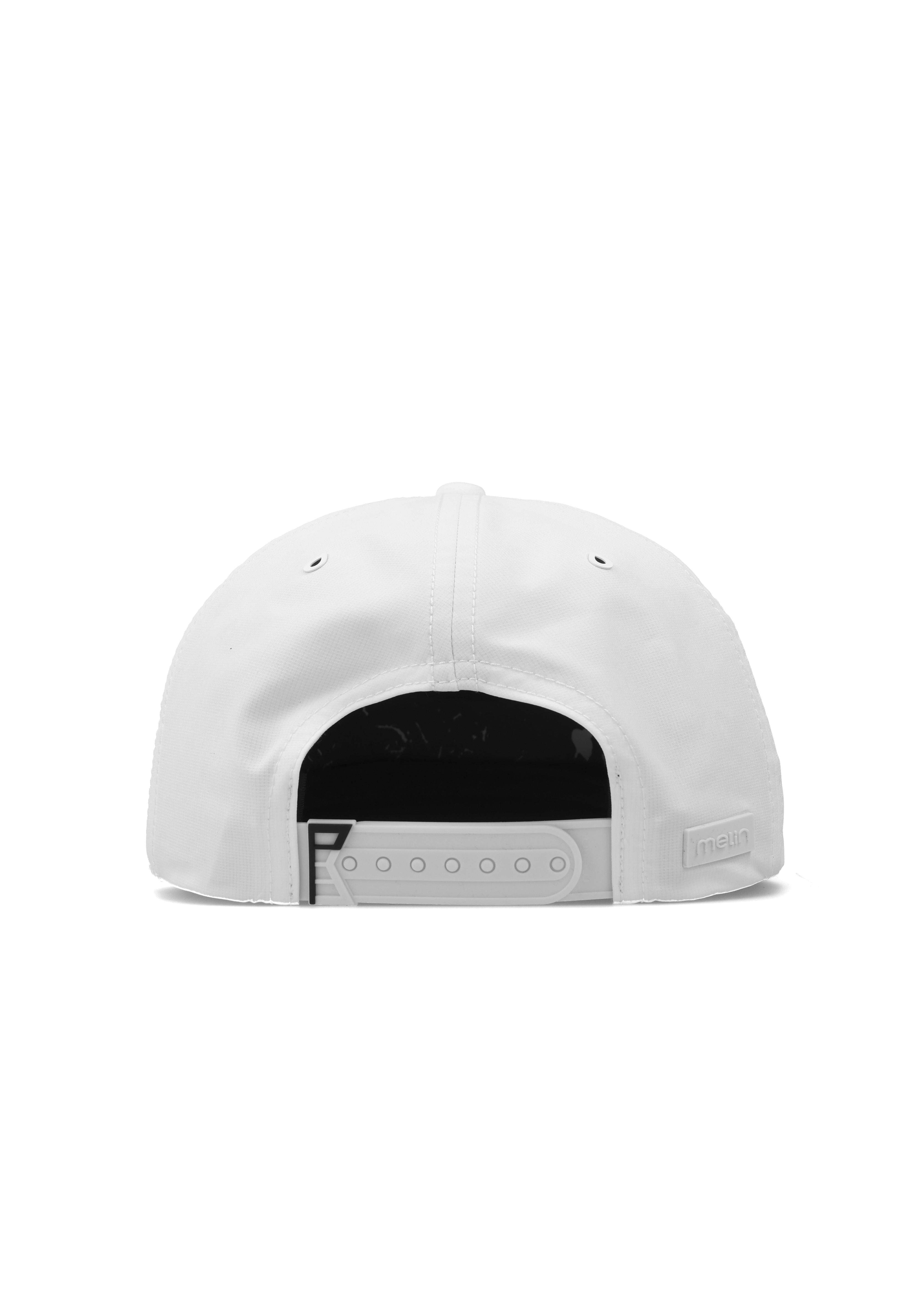 melin Hydro Coronado Links snapback hat in White - underbrim view