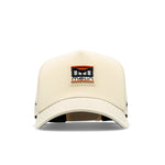 Melin Hydro Odysea Stacked Baja Picante snapback, angled view