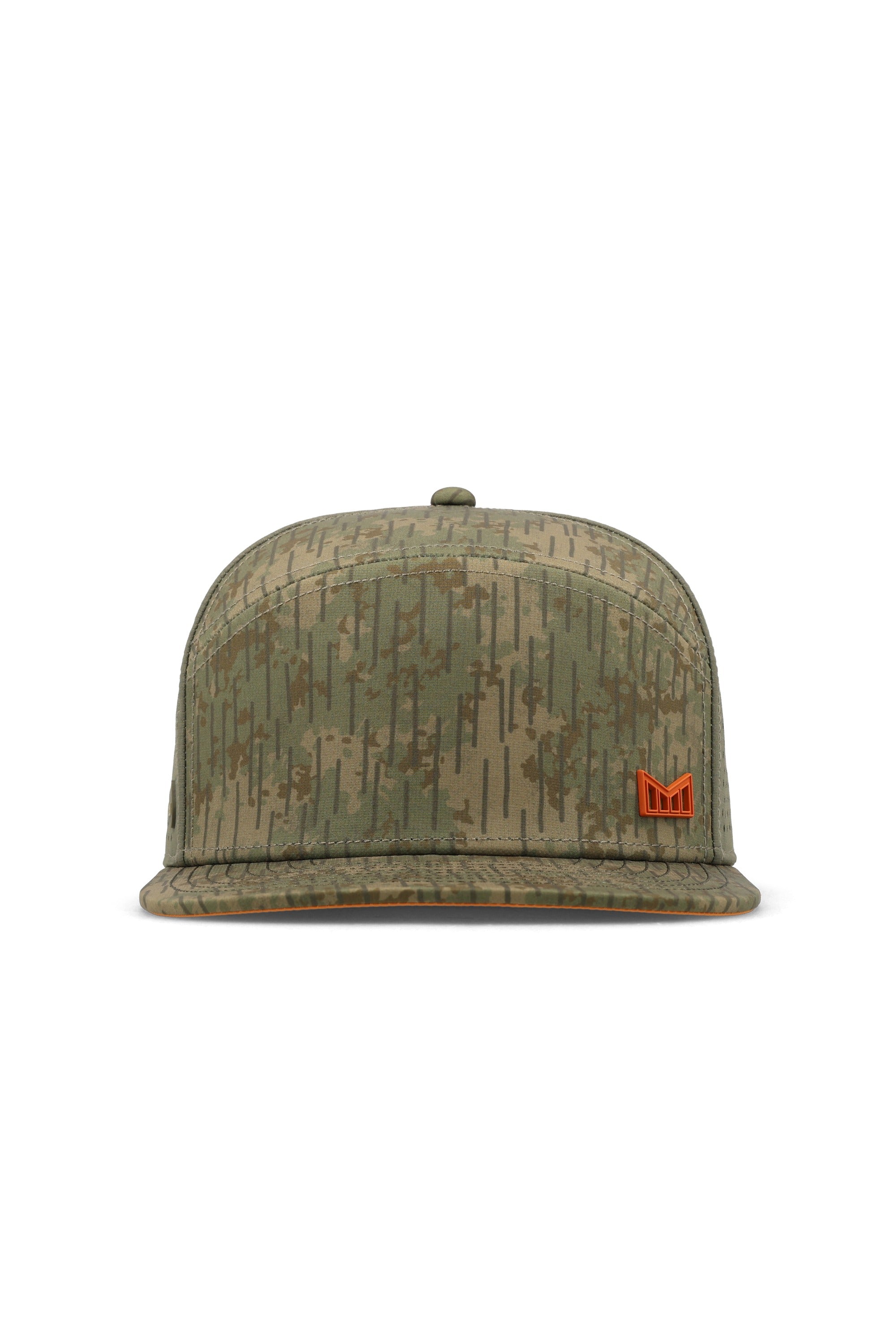 melin Hydro Trenches Rain Camo snapback hat, side view