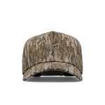 Melin Hydro Odysea Mossy Oak Bottomland snapback hat - angled view