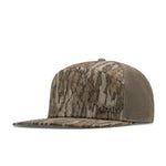 melin Hydro Trenches Mossy Oak Bottomland flat brim snapback hat - front