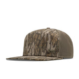 melin Hydro Trenches Mossy Oak Bottomland flat brim snapback hat - front