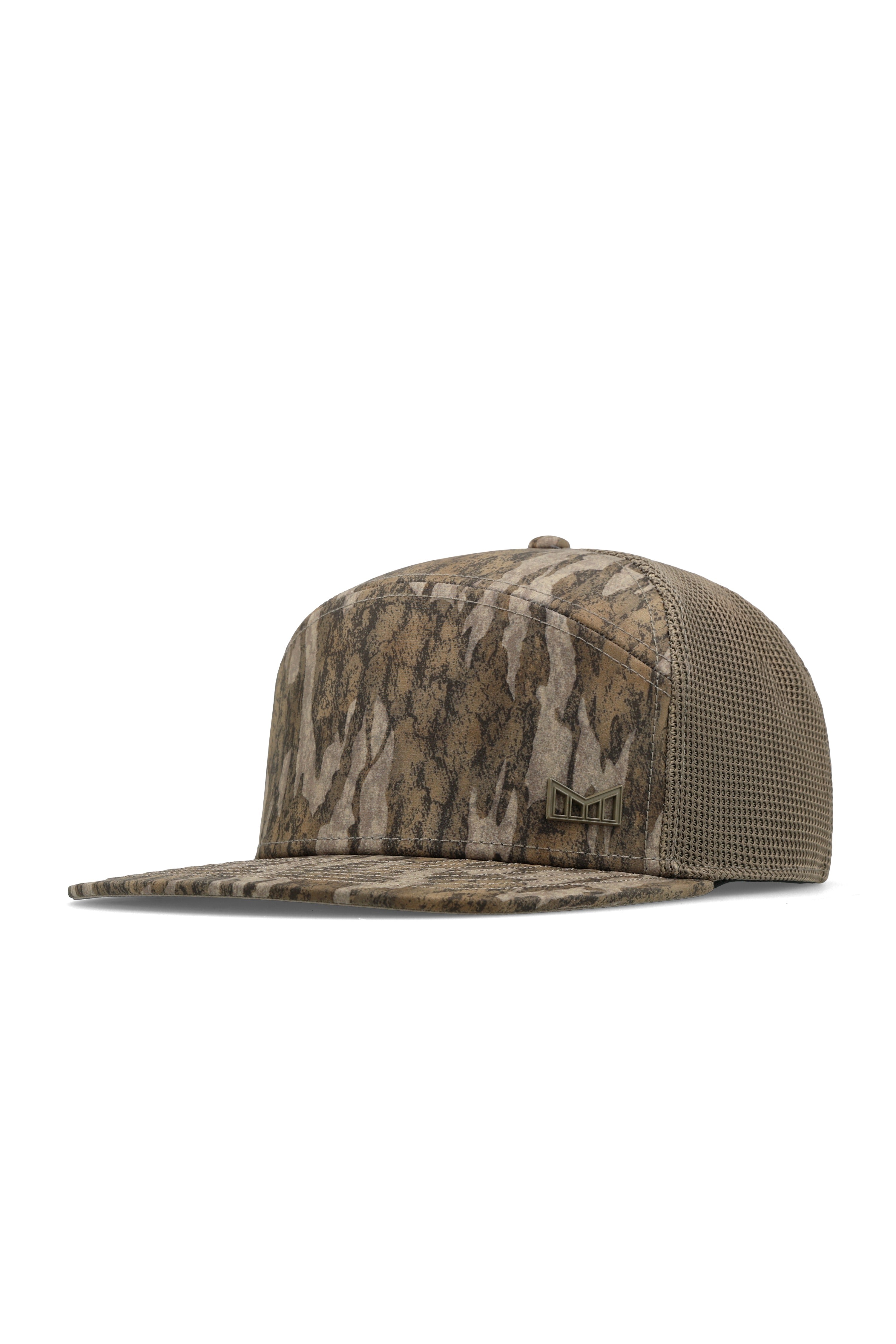 melin Hydro Trenches Mossy Oak Bottomland flat brim snapback hat - front