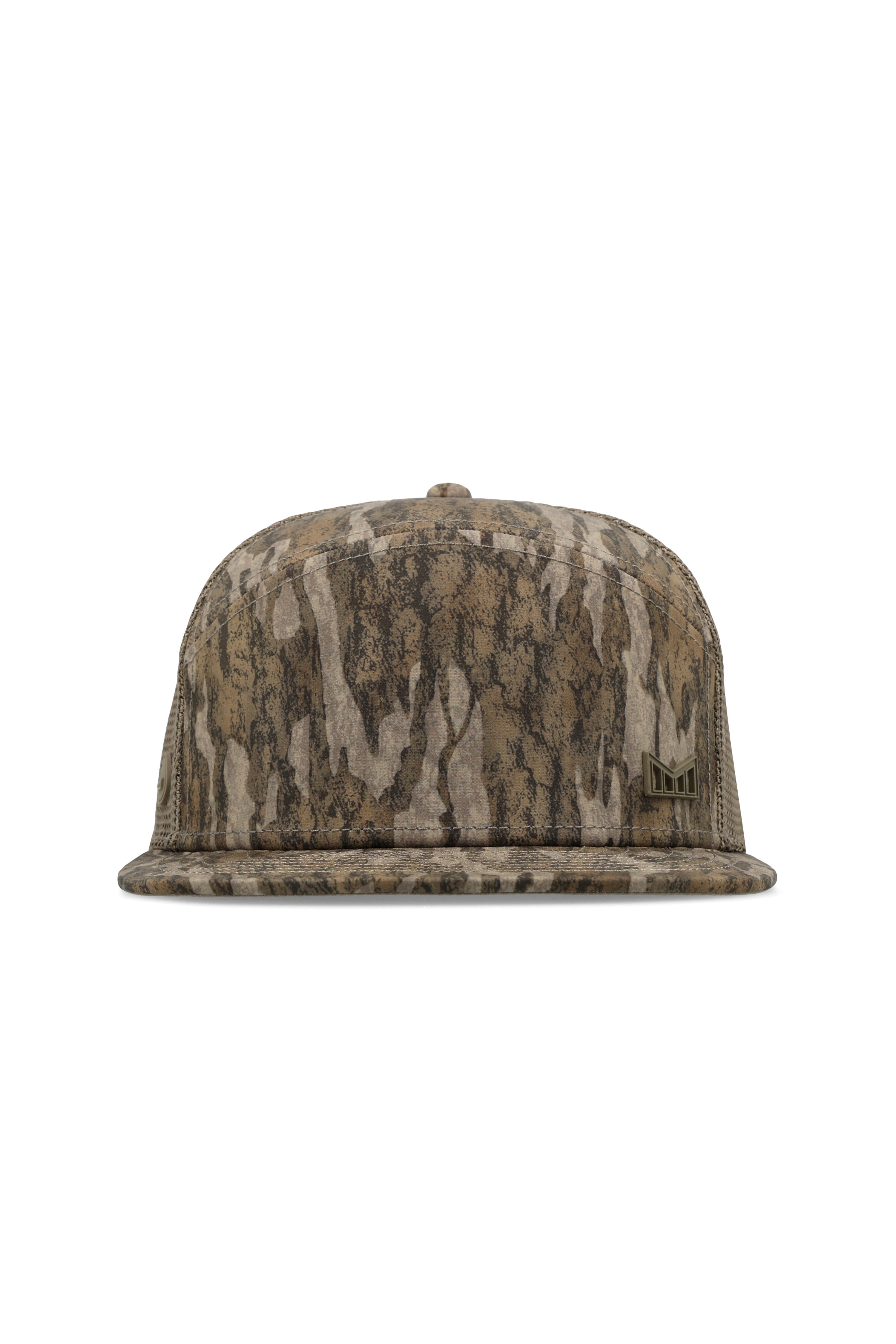 melin Hydro Trenches Mossy Oak Bottomland flat brim snapback hat - side