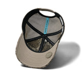 Melin Hydro Compass Mossy Oak Bottomland snapback hat - detail view