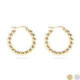 Anna Circle Ball Hoop Earrings