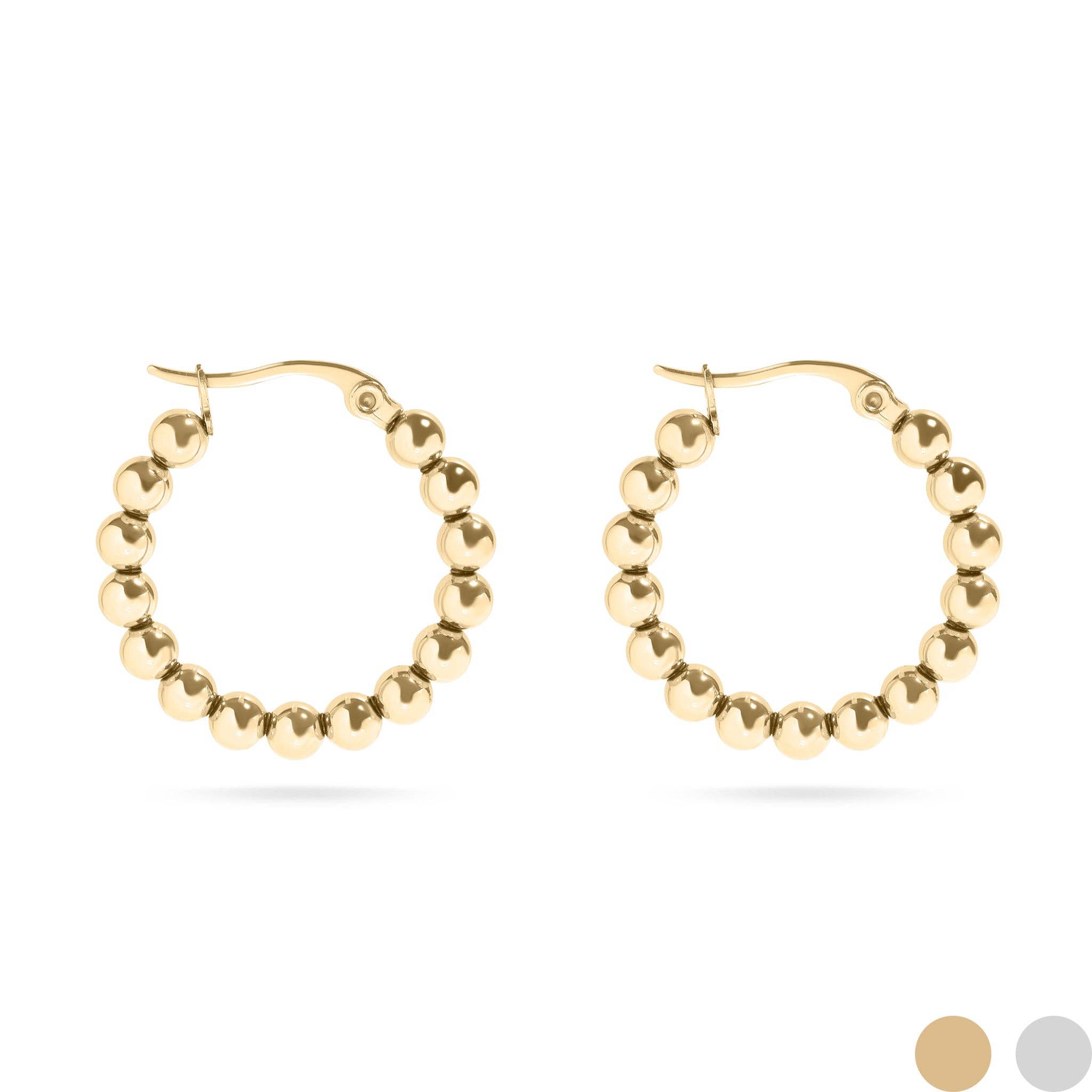 MTT Jewelry - Jewelry - Earrings - Anna Circle Ball Hoop Earrings - MTT Collective