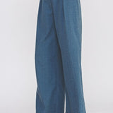 Hallie Denim Wide-Leg Trousers