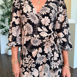 Mother Earth Floral Wrap Dress