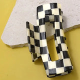 Jumbo Checkered Claw Clip