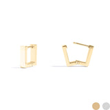 Judith Square Huggie Earrings