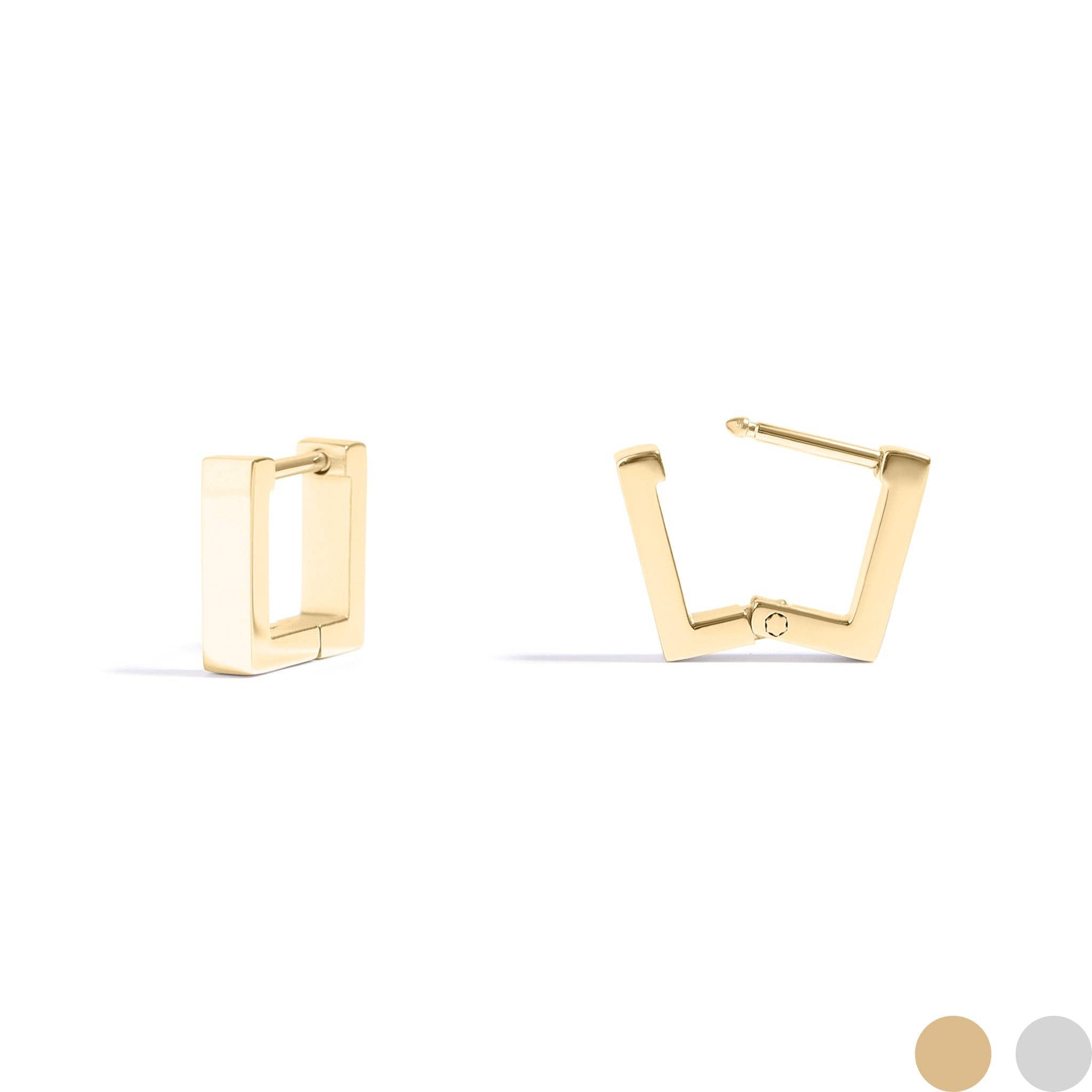 MTT Jewelry - Jewelry - Earrings - Judith Square Huggie Earrings - MTT Collective