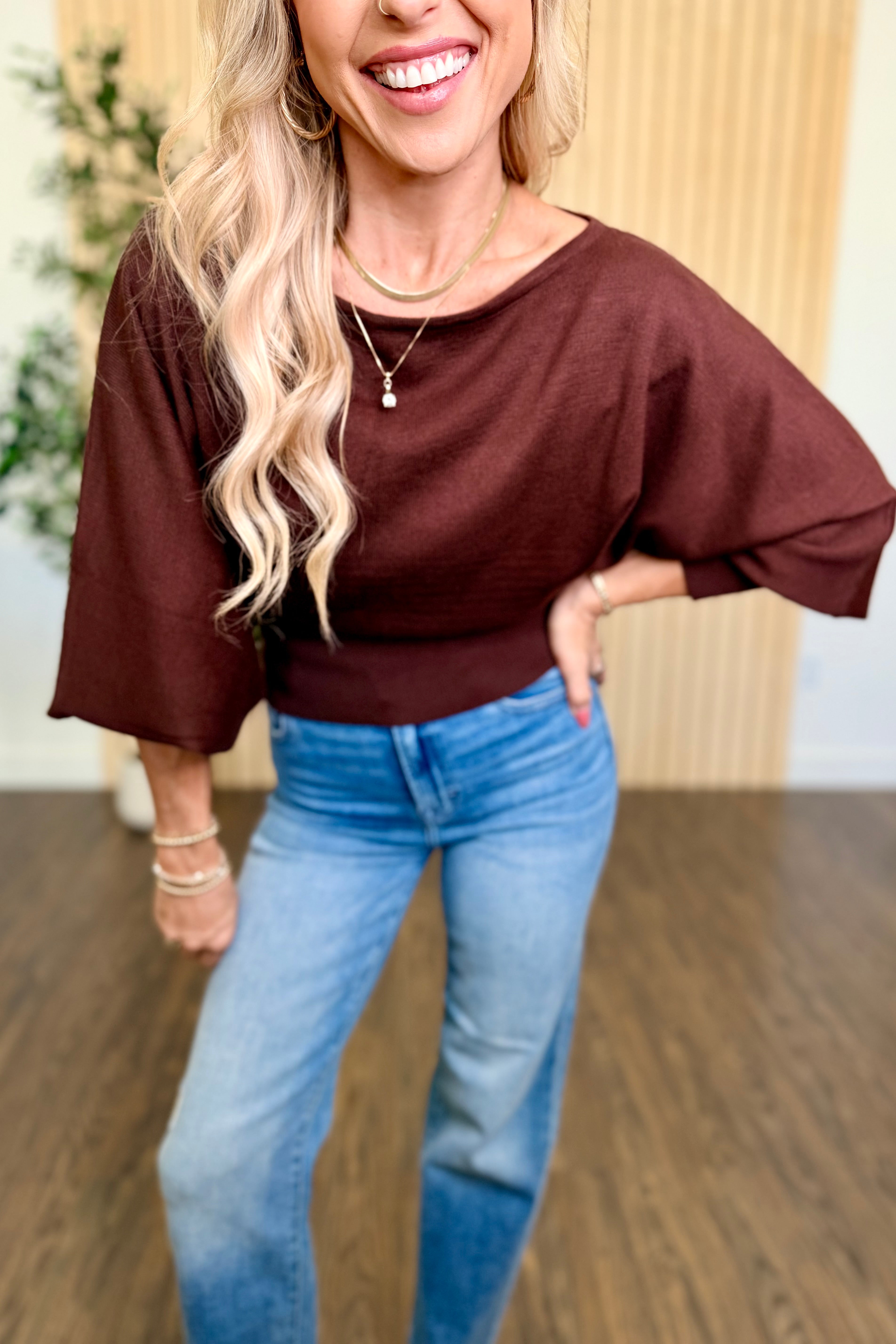 Aspen Boat Neck Dolman Sweater