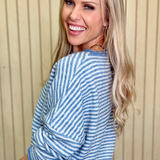 Alder Stripe Drop Shoulder Cardigan