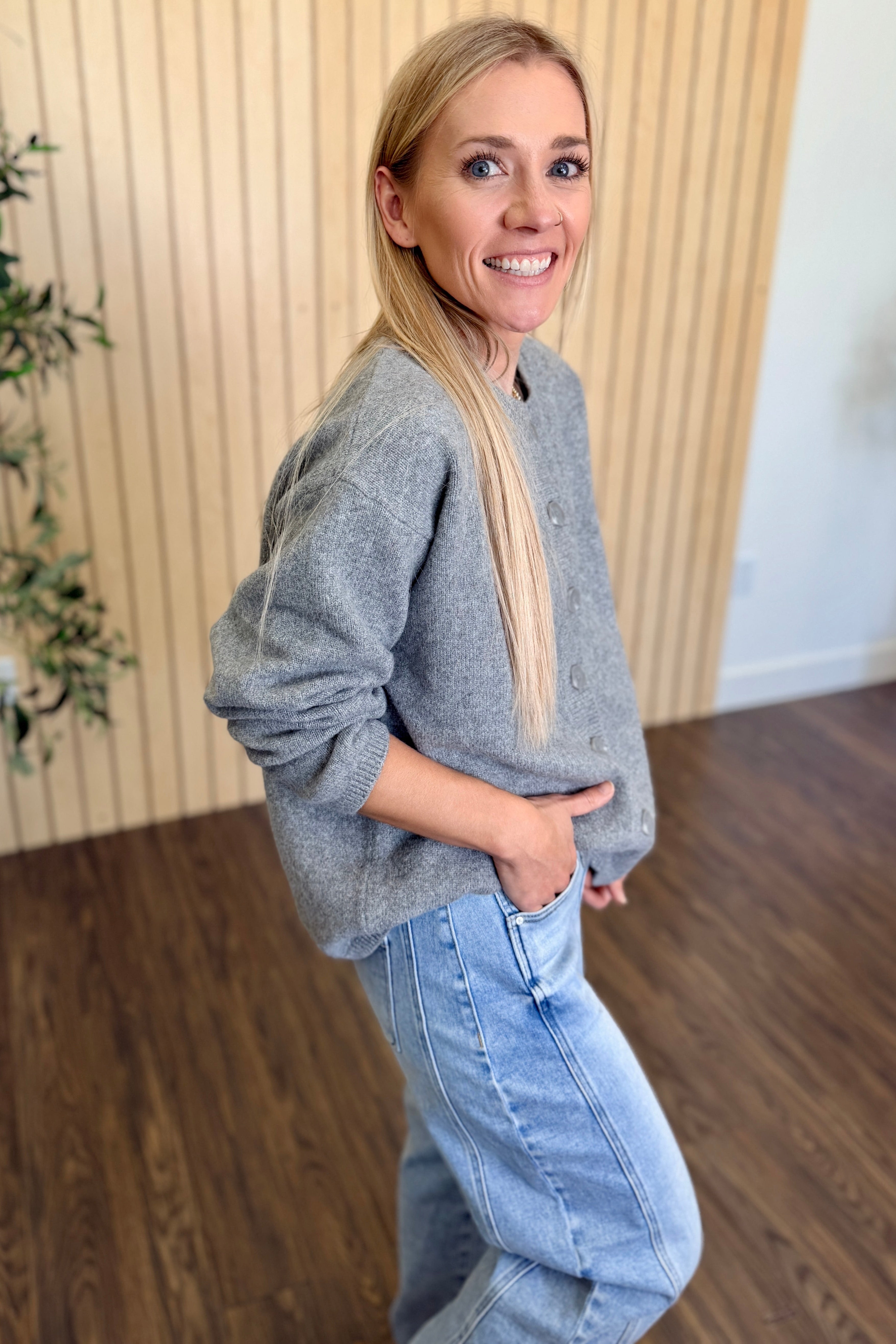 Cove Relaxed Heathered Knit Cardigan