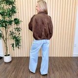 Mesa Faux Suede Crop Jacket