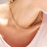 Aniya Turquoise Chain Necklace