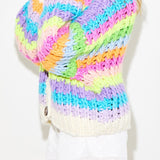 Lyla Rainbow Chunky Knit Oversized Cardigan