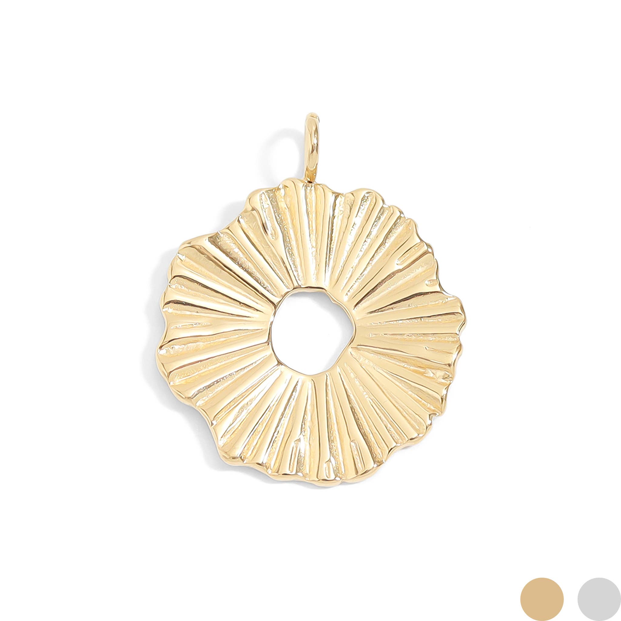 MTT Jewelry - Jewelry - Charms - Textured Sunburst Circle Charm - MTT Collective
